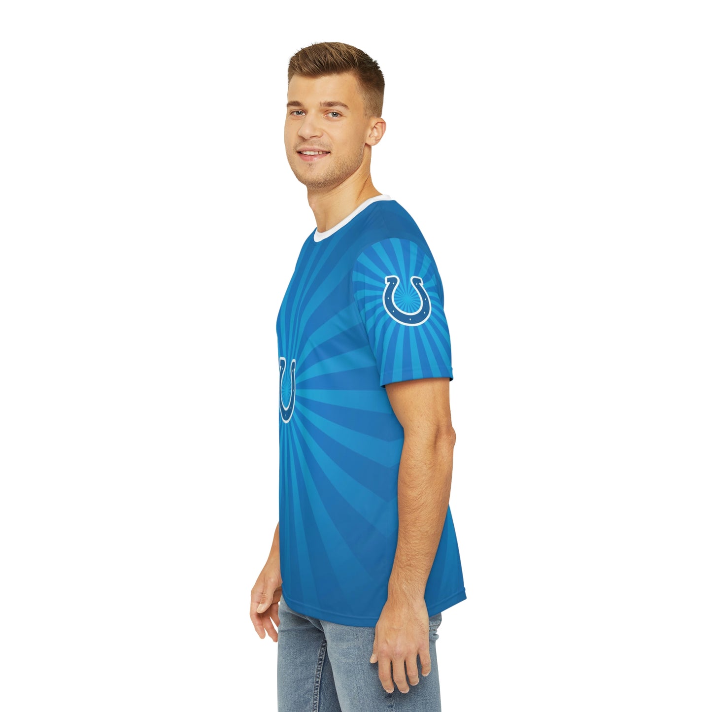 Geotrott NFL Indianapolis Colts Men's Polyester All Over Print Tee T-Shirt-All Over Prints-Geotrott