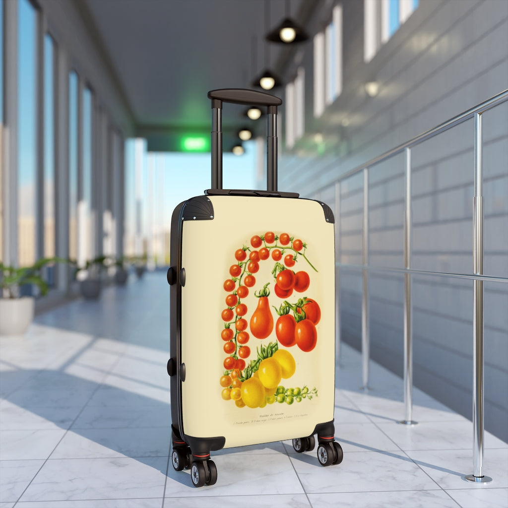 Getrott Varietes de Tomates Tomatoes Farm Collection Cabin Suitcase Inner Pockets Extended Storage Adjustable Telescopic Handle Inner Pockets Double wheeled Polycarbonate Hard-shell Built-in Lock