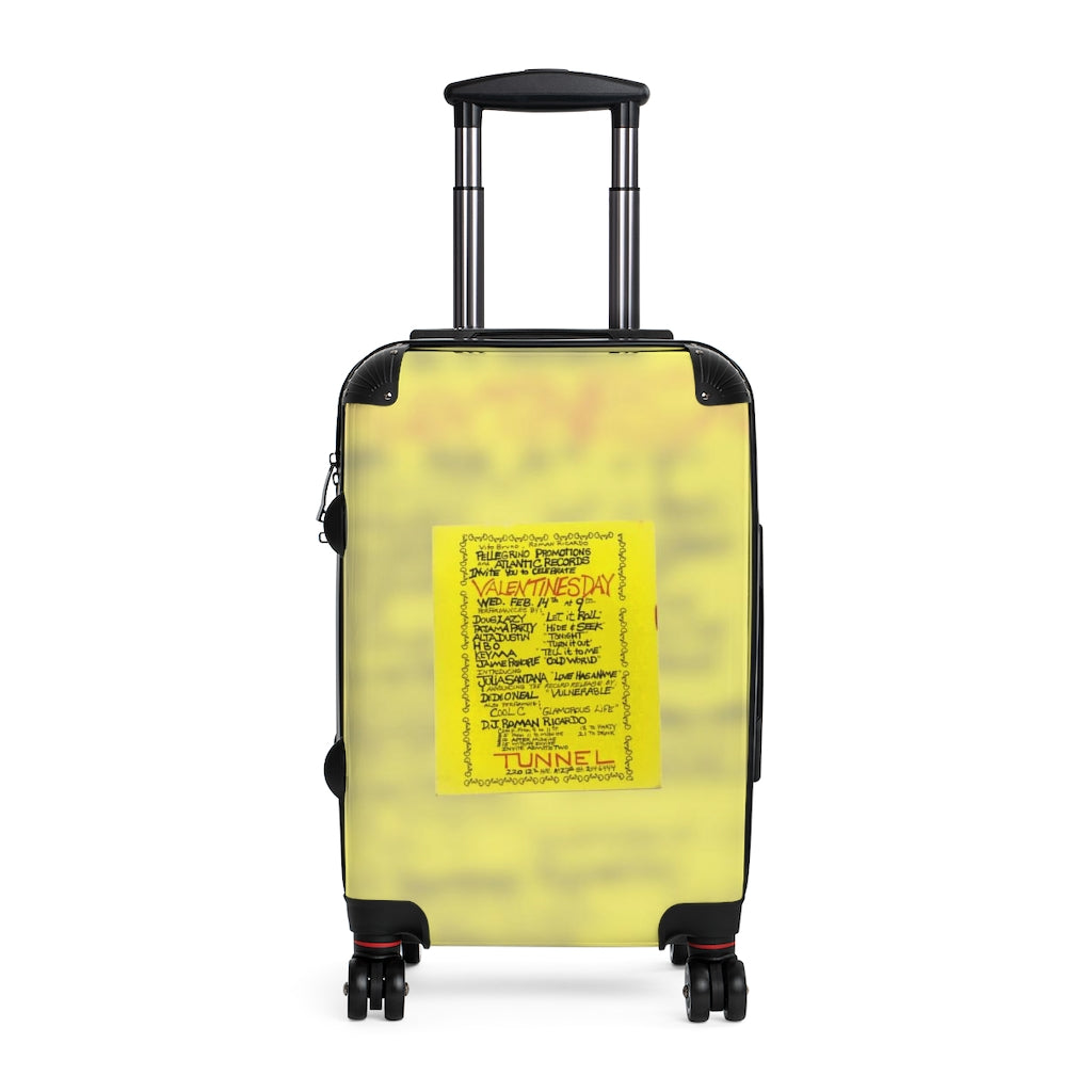 Getrott Club Tunnel NYC Valentines Vito Bruno Roman Ricardo Pellegrino Promotions Atlantic Records Cabin Suitcase Extended Storage Adjustable Telescopic Handle Double wheeled Polycarbonate Hard-shell Built-in Lock-Bags-Geotrott