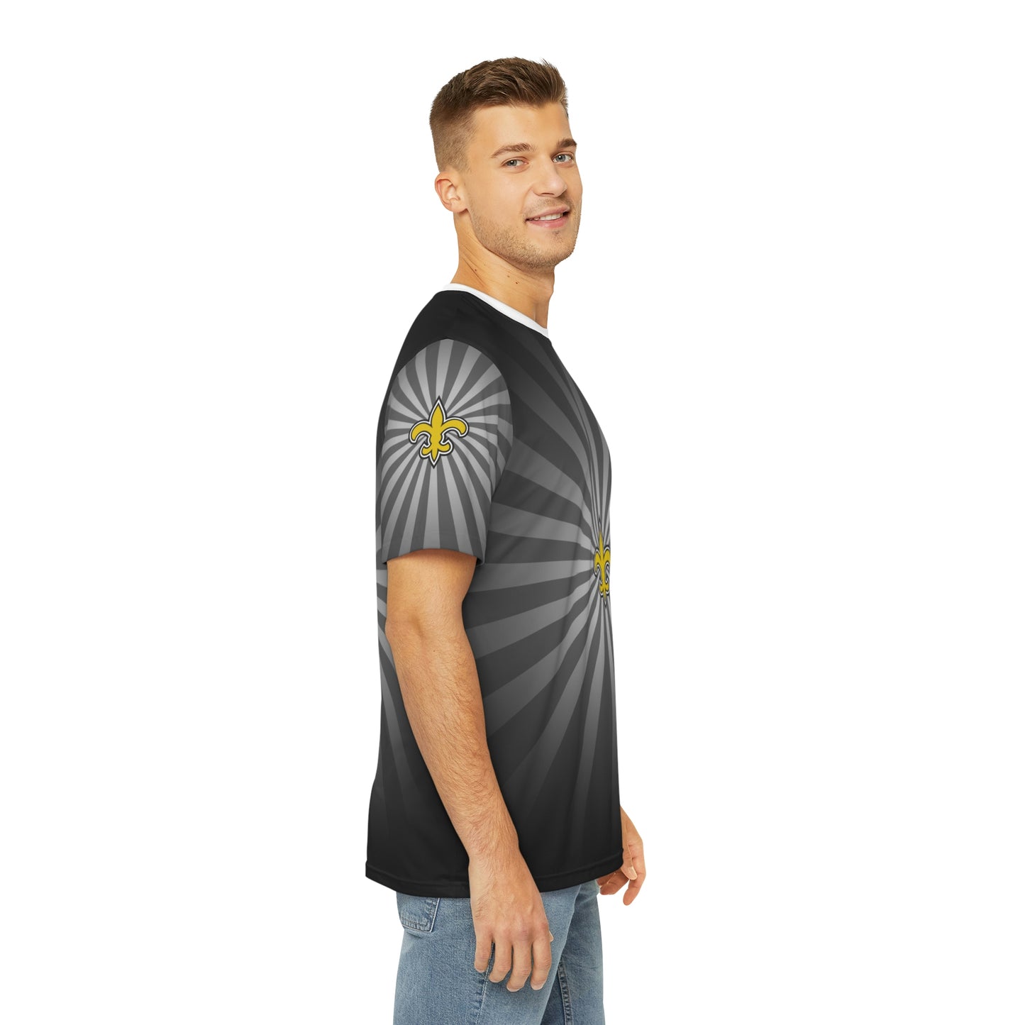 Geotrott NFL New Orleans Saints Men's Polyester All Over Print Tee T-Shirt-All Over Prints-Geotrott
