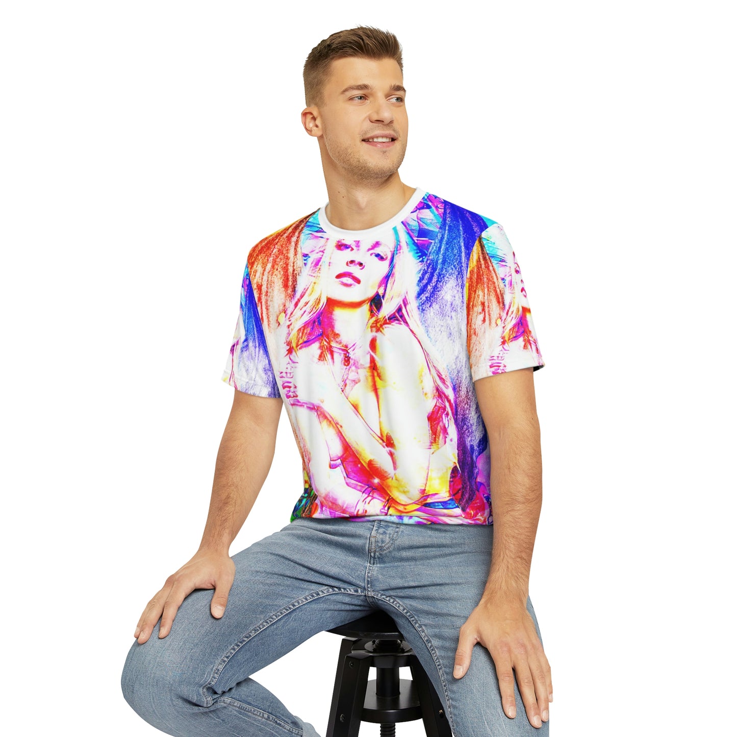 Copy Of Copy Of Copy Of Copy Of Copy Of Copy Of Copy Of Copy Of Copy Of Copy Of Copy Of Eddy Bogaert Graffiti Bieber Statue Of Liberty Art Men'S Polyester Tee (Aop)