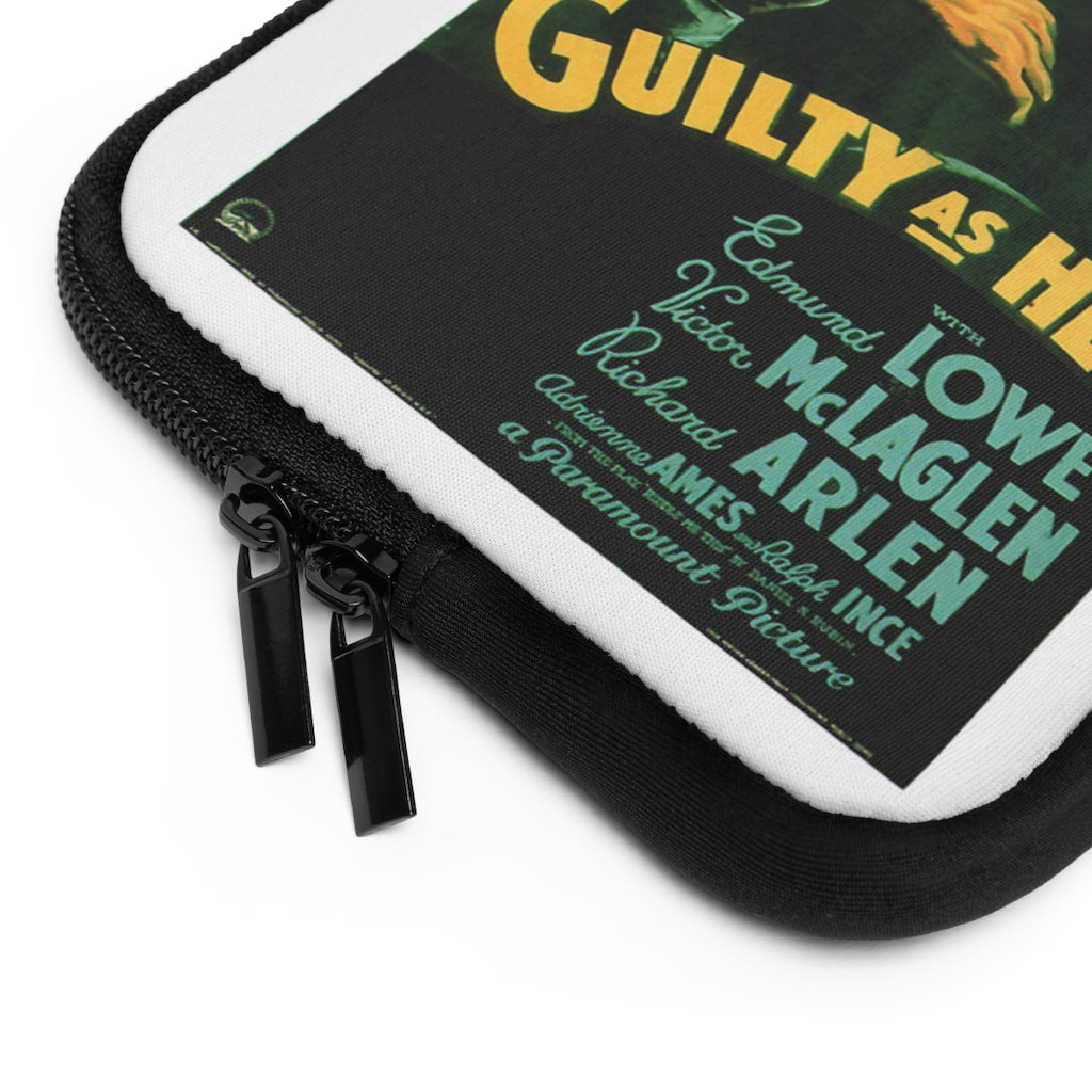 Geotrott Guilty As Hell Movie Poster Laptop Sleeve