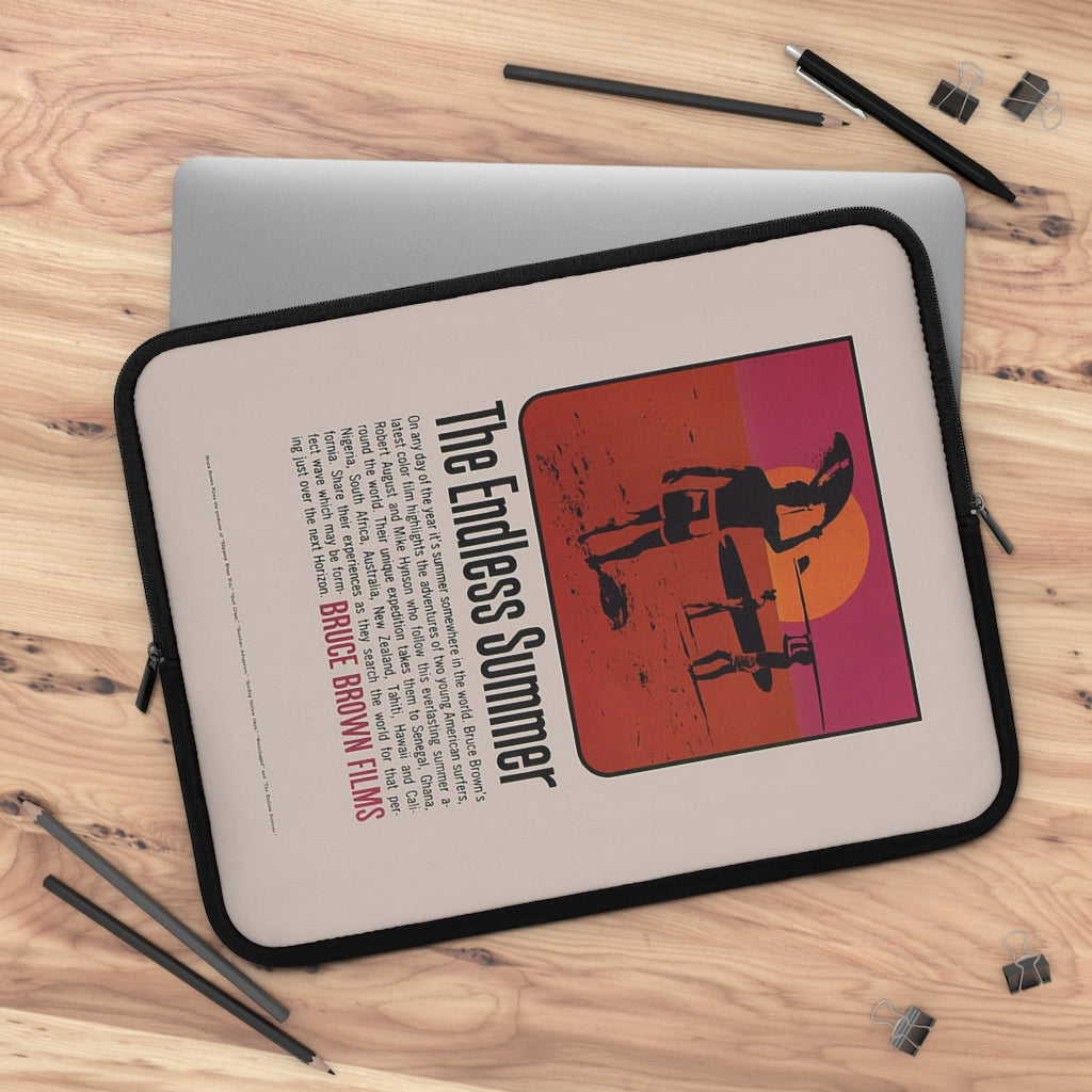 Geotrott The Endless Summer Movie Poster Red Laptop Sleeve