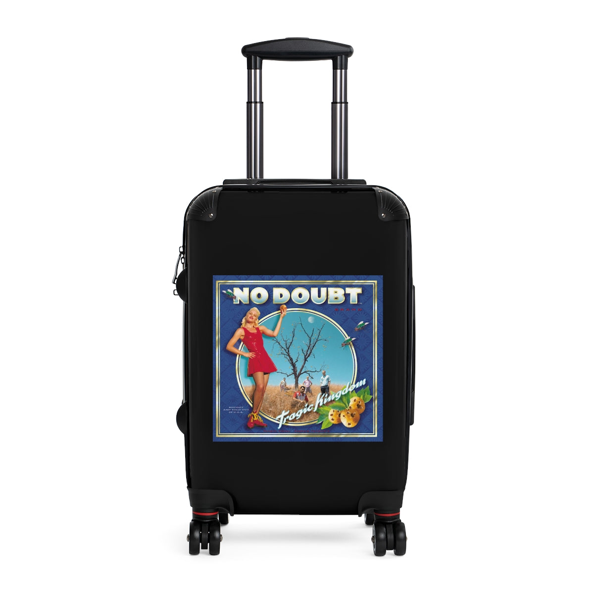 Geotrott No Doubt Tragic Kingdom 1995 Black Cabin Suitcase Extended Storage Adjustable Telescopic Handle Double Wheeled Polycarbonate Hard Shell Built In Lock