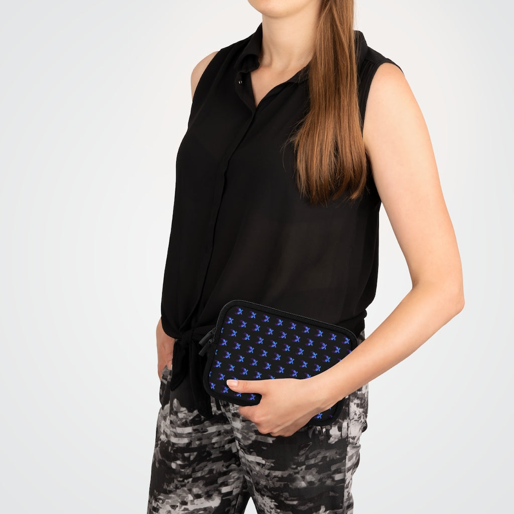Geotrott Blue Magnum Guns Pattern Black Laptop Sleeve