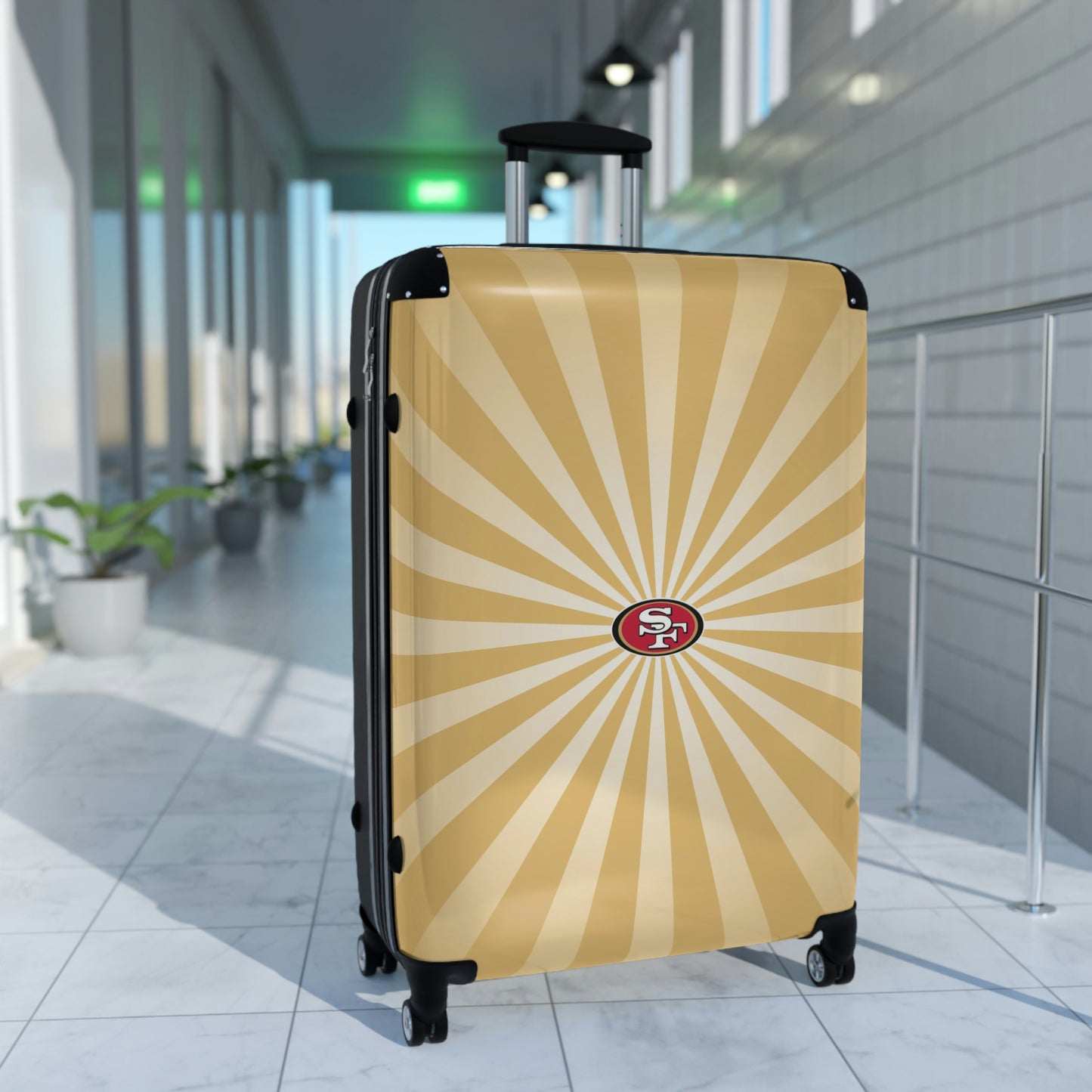 Geotrott San Francisco 49Ers National Football League Nfl Team Logo Cabin Suitcase Rolling Luggage Checking Bag