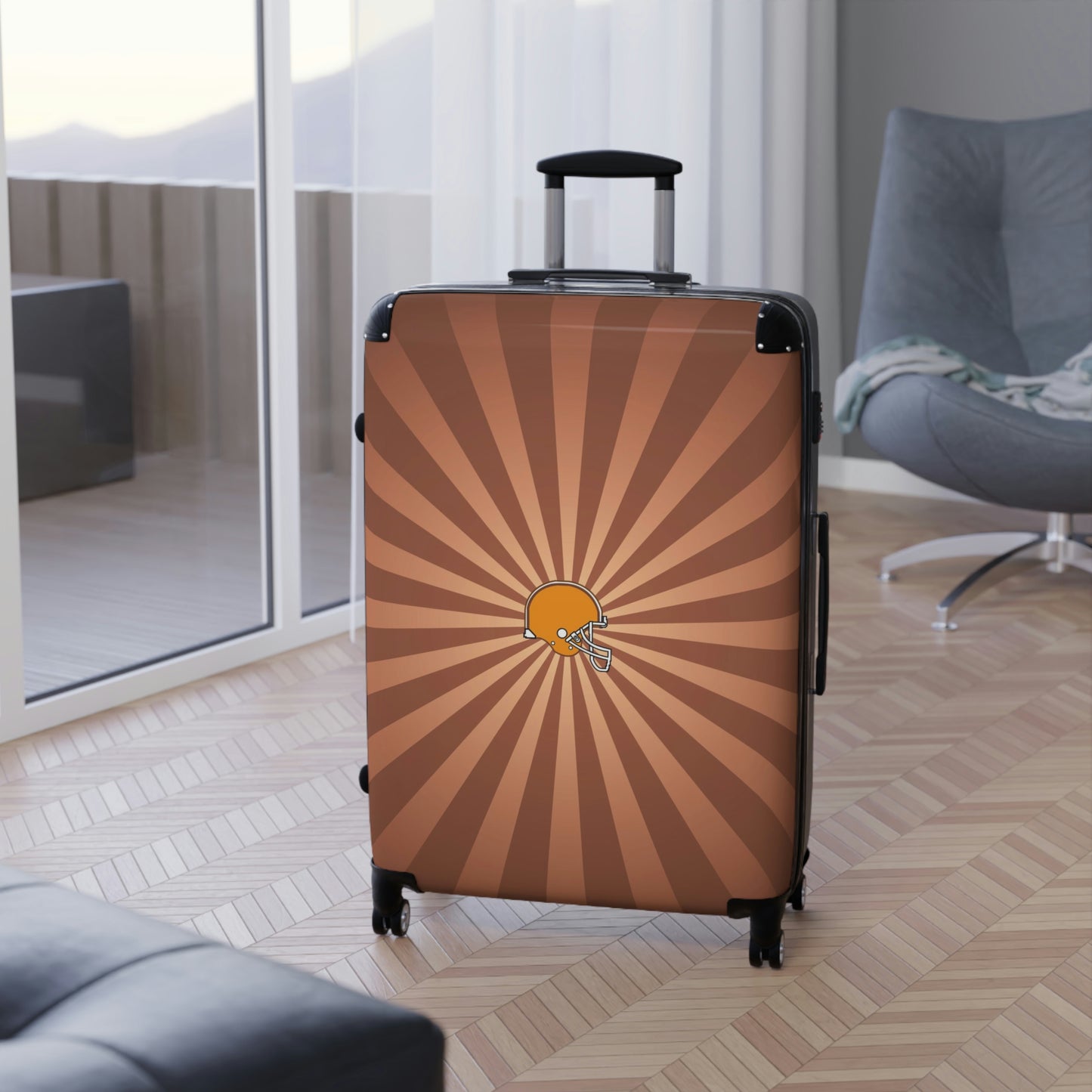 Geotrott Cleveland Browns National Football League Nfl Team Logo Cabin Suitcase Rolling Luggage Checking Bag