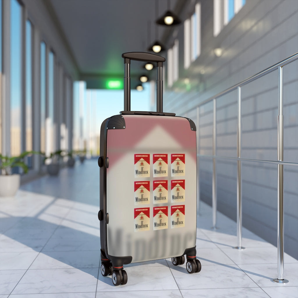 Geotrott Dont Smoke Rave Mindfuck Come To Nasa Country Nightclub Flyer Grid Cabin Suitcase Extended Storage Adjustable Telescopic Handle Double Wheeled Polycarbonate Hard-Shell Built-In Lock