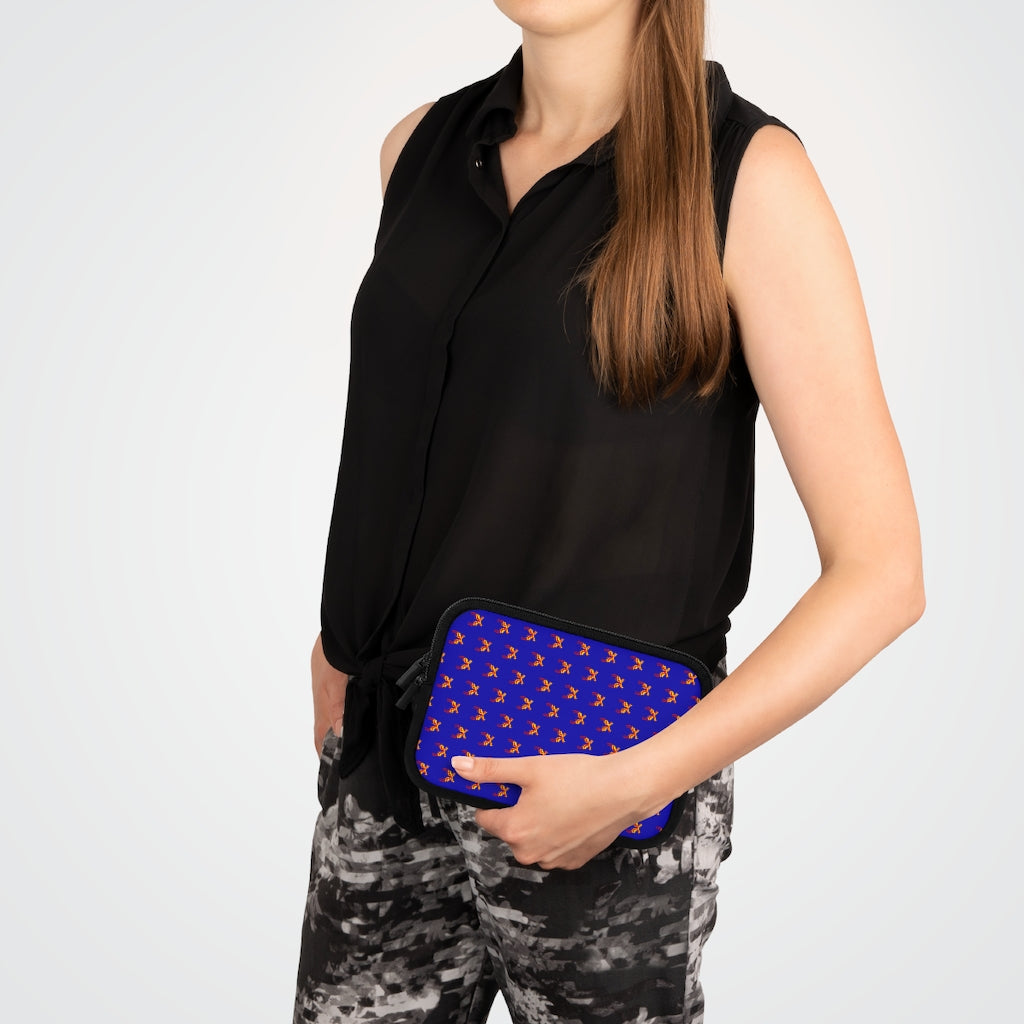 Geotrott Orange Magnum Guns Pattern Blue Laptop Sleeve