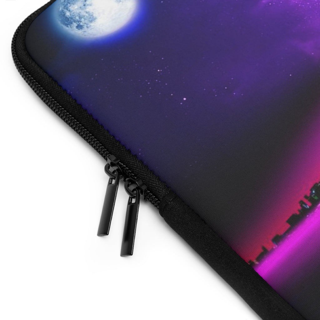Getrott Space City Sunset Purple Black Laptop Sleeve-Laptop Sleeve-Geotrott