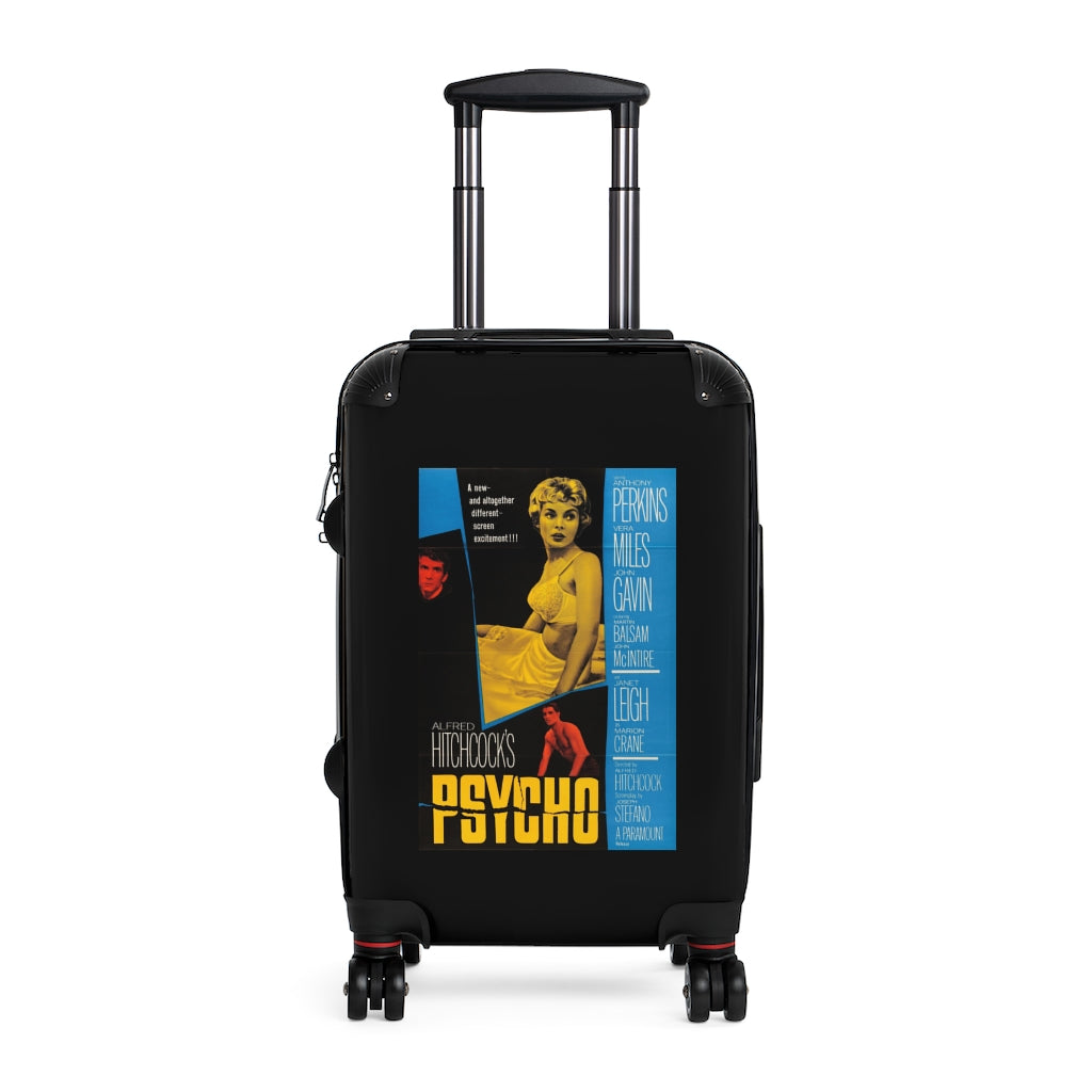 Geotrott Psycho Movie Poster Collection Cabin Suitcase Extended Storage Adjustable Telescopic Handle Double Wheeled Polycarbonate Hard-Shell Built-In Lock