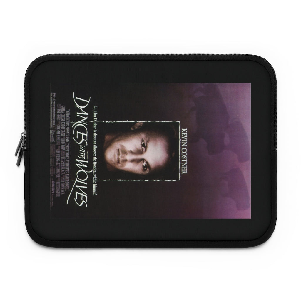 Geotrott Dances With Wolves Movie Poster Red Laptop Sleeve
