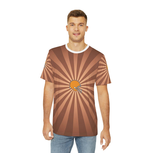 Geotrott Nfl Cleveland Browns Men'S Polyester All Over Print Tee T-Shirt