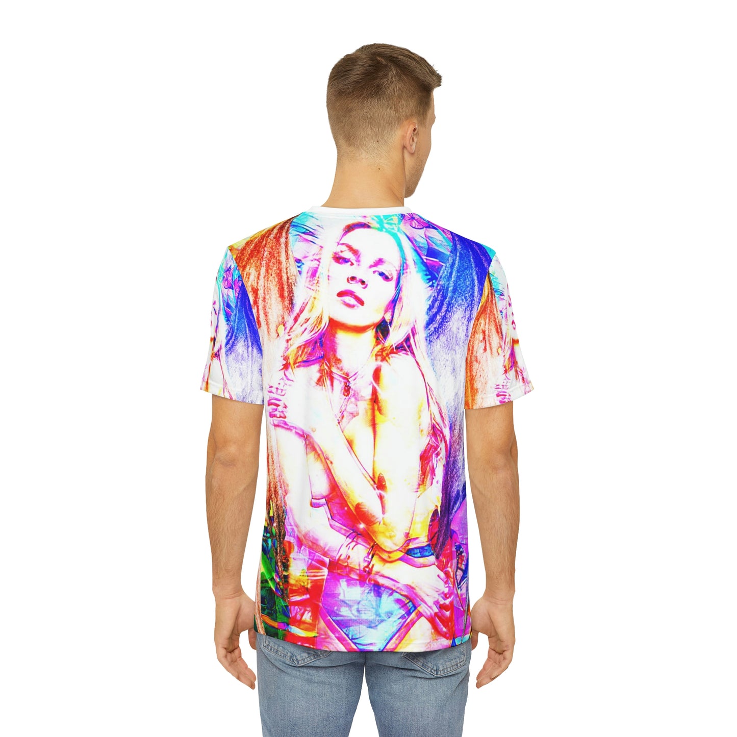 Copy Of Copy Of Copy Of Copy Of Copy Of Copy Of Copy Of Copy Of Copy Of Copy Of Copy Of Eddy Bogaert Graffiti Bieber Statue Of Liberty Art Men'S Polyester Tee (Aop)