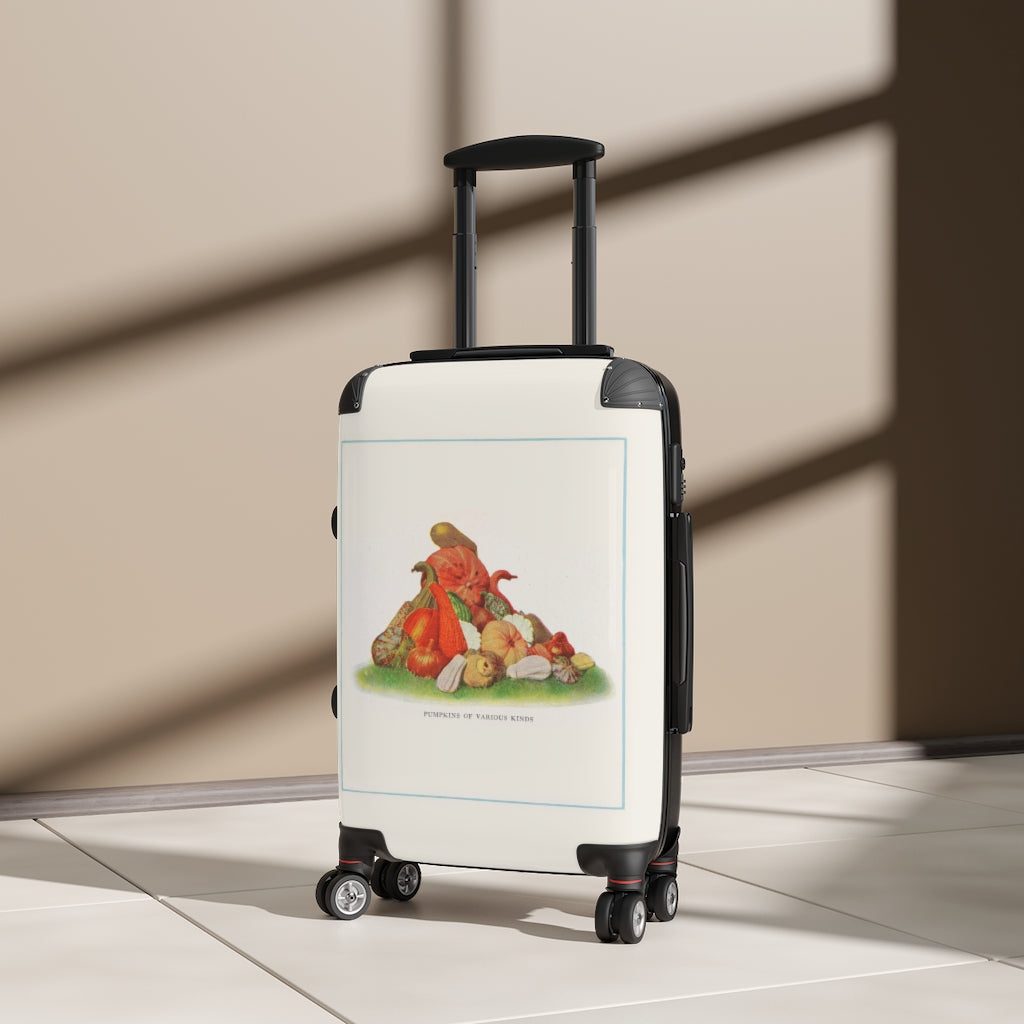 Getrott Pumpkins of Various Kinds Farm Collection Cabin Suitcase Inner Pockets Extended Storage Adjustable Telescopic Handle Inner Pockets Double wheeled Polycarbonate Hard-shell Built-in Lock