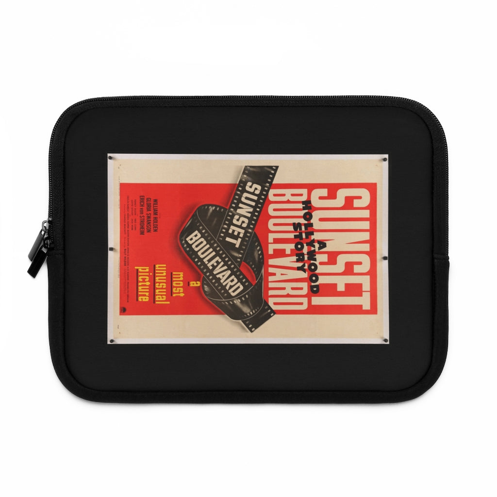Geotrott Sunset Boulevard Movie Poster Red Laptop Sleeve