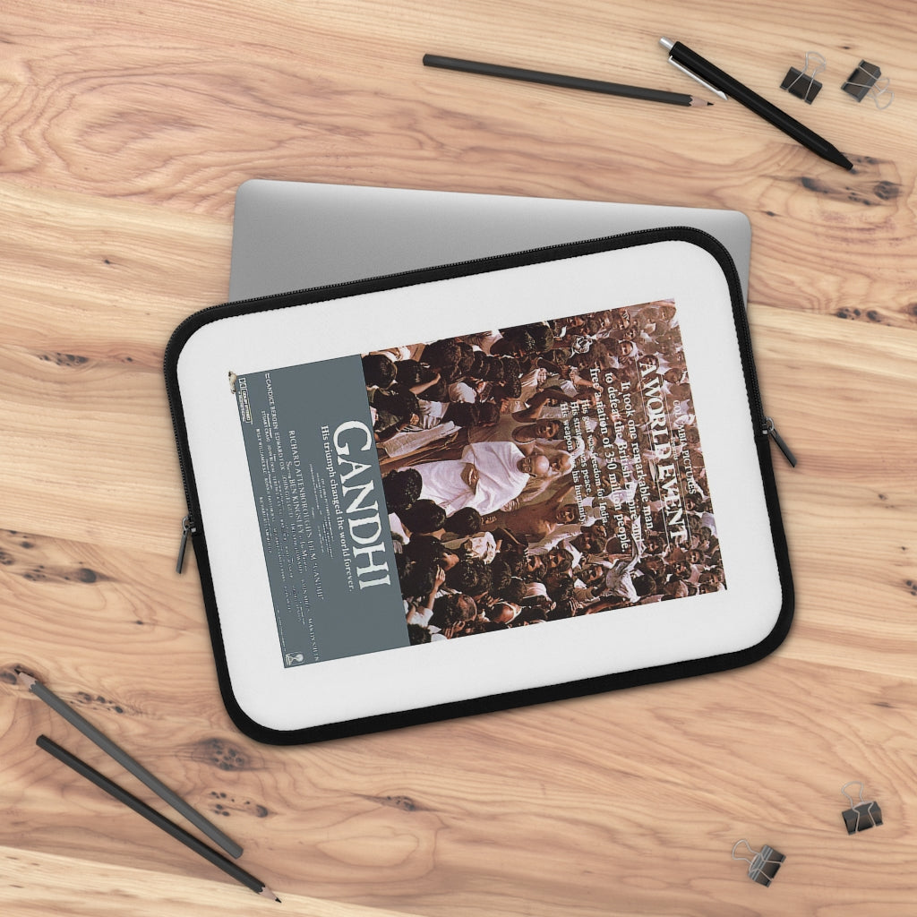 Geotrott Gandhi Movie Poster White Laptop Sleeve