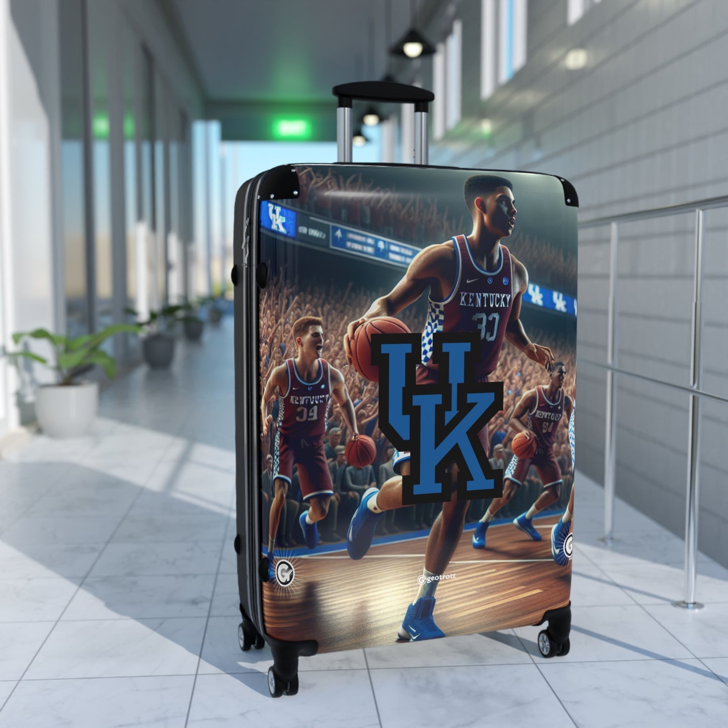 Kentucky Wildcats Men's Basketball Team Luggage Bag Rolling Suitcase Spinner