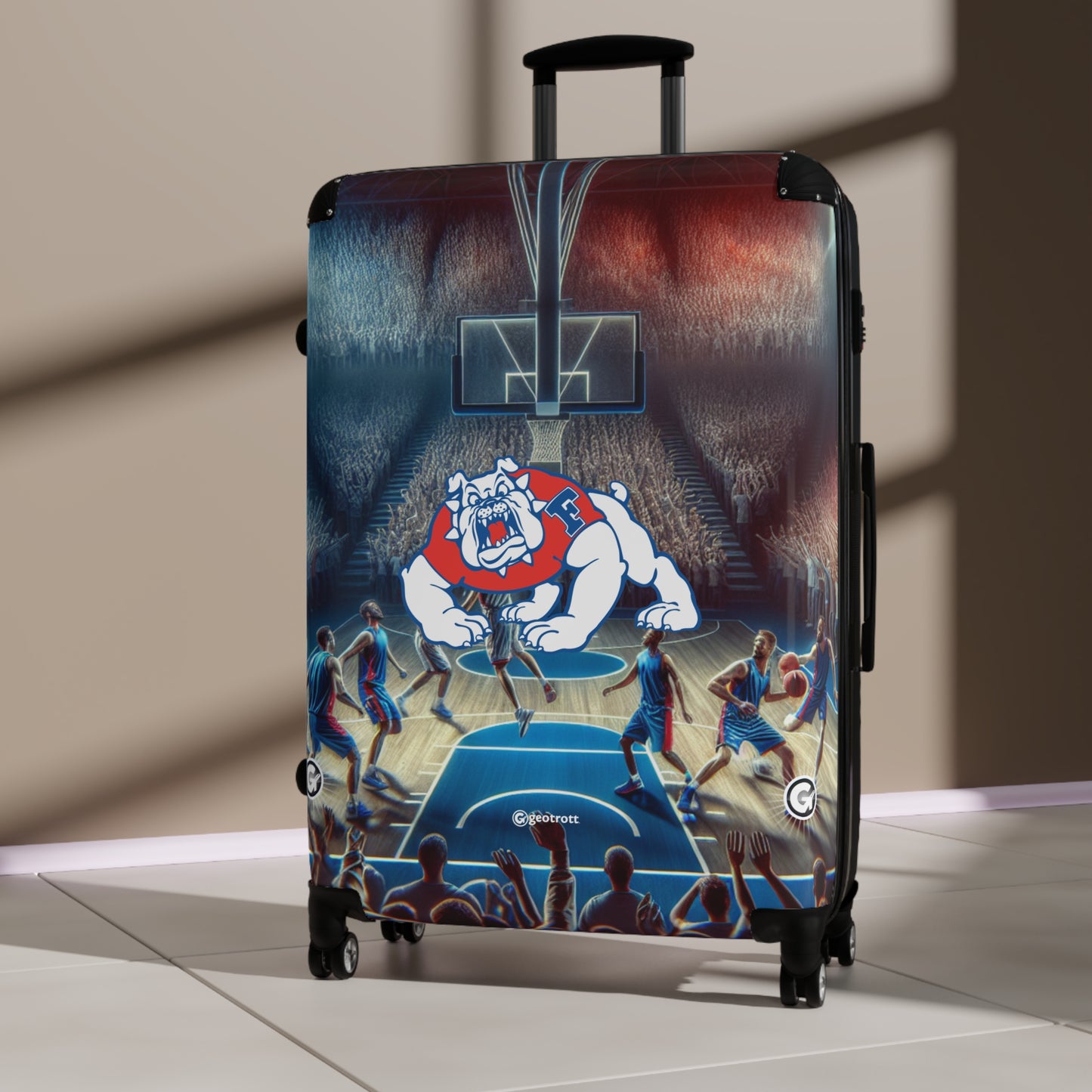 California State University Fresno Bulldogs Football Team Luggage Bag Rolling Suitcase Spinner