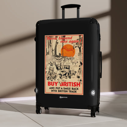 Merrie England once Again Buy British Vintage Posters Retro Ad Luggage Bag Rolling Suitcase Spinner