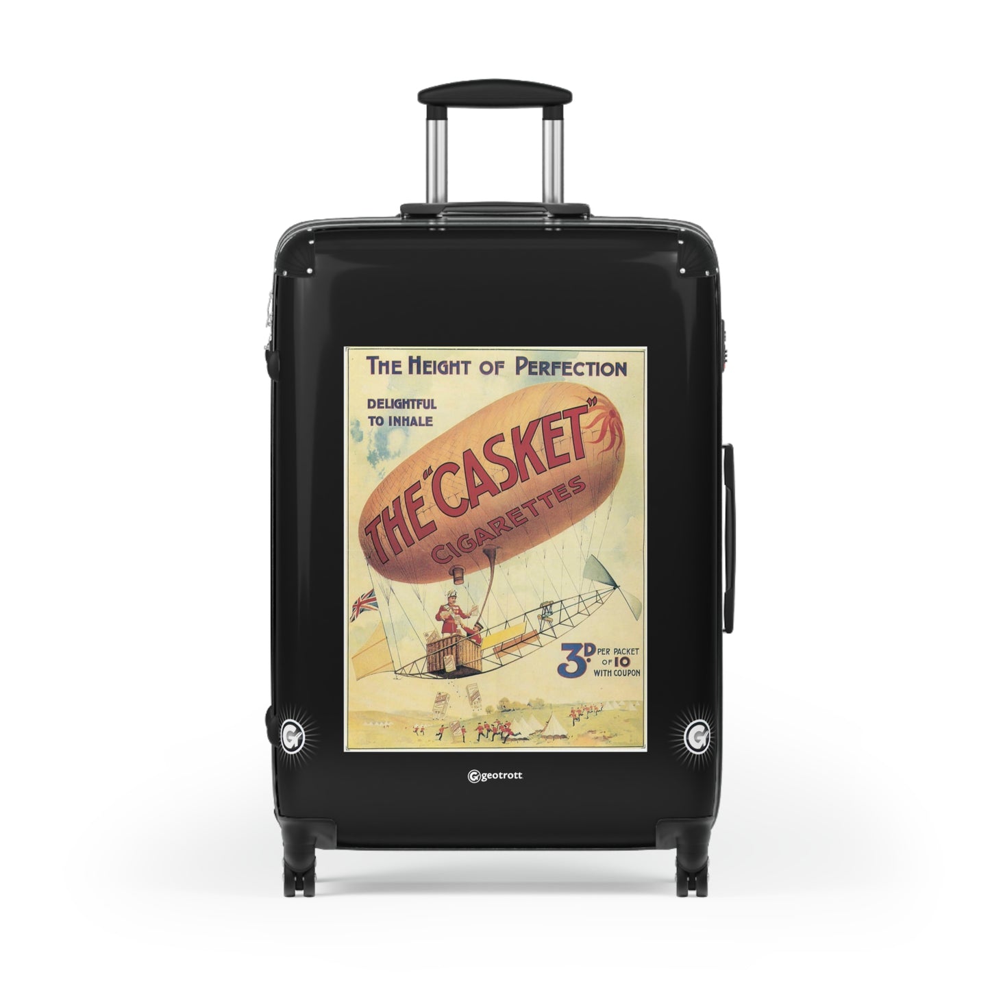 The Casket Cigarettes Tobacco Smoke Vintage Posters Retro Ad Luggage Bag Rolling Suitcase Spinner