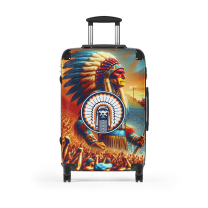 University of Illinois Retired Chief Illiniwek Mascot College Team Luggage Bag Rolling Suitcase Spinner