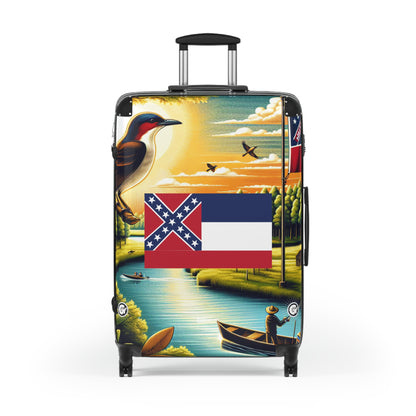 Mississippi USA STATE FLAGS Luggage Bag Rolling Suitcase Travel Accessories