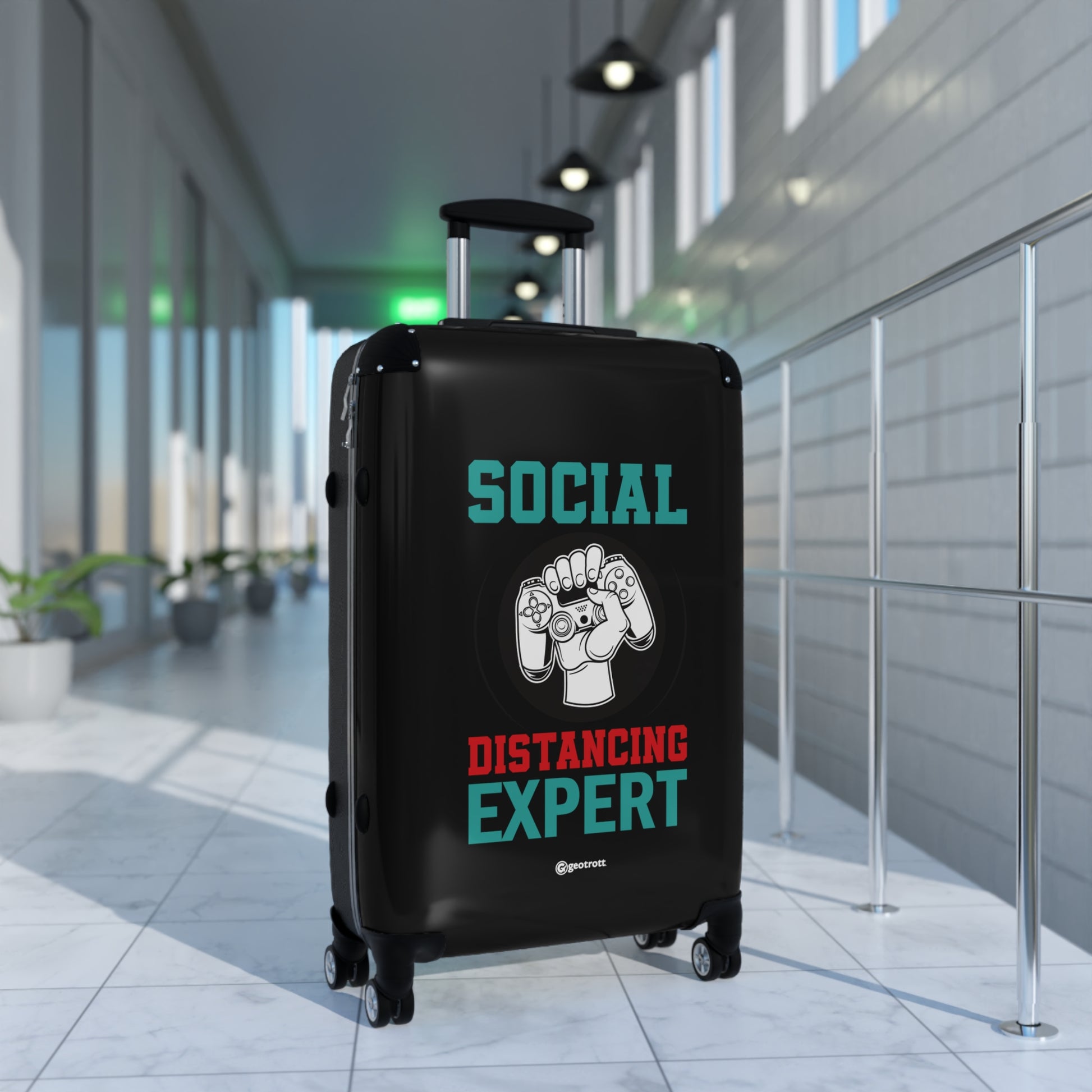 Social Distancing Expert Gamer Gaming Suitcase-Bags-Geotrott