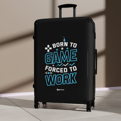 Born to Game Forced to Work Gamer Gaming Suitcase-Bags-Geotrott