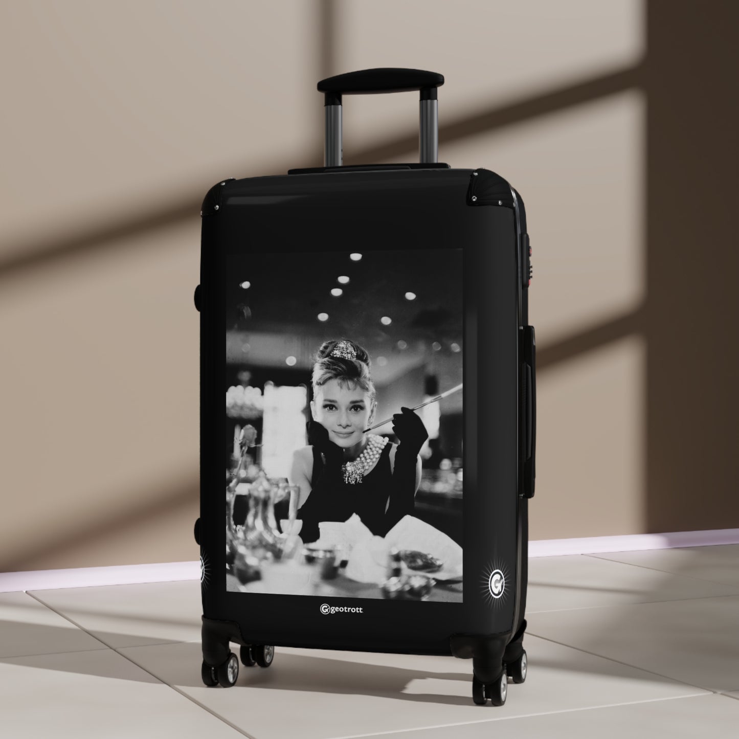 Aubrey Hepburn in Breakfast at Tiffanys 20TH CENTURY Photos Luggage Bag Rolling Suitcase Spinner