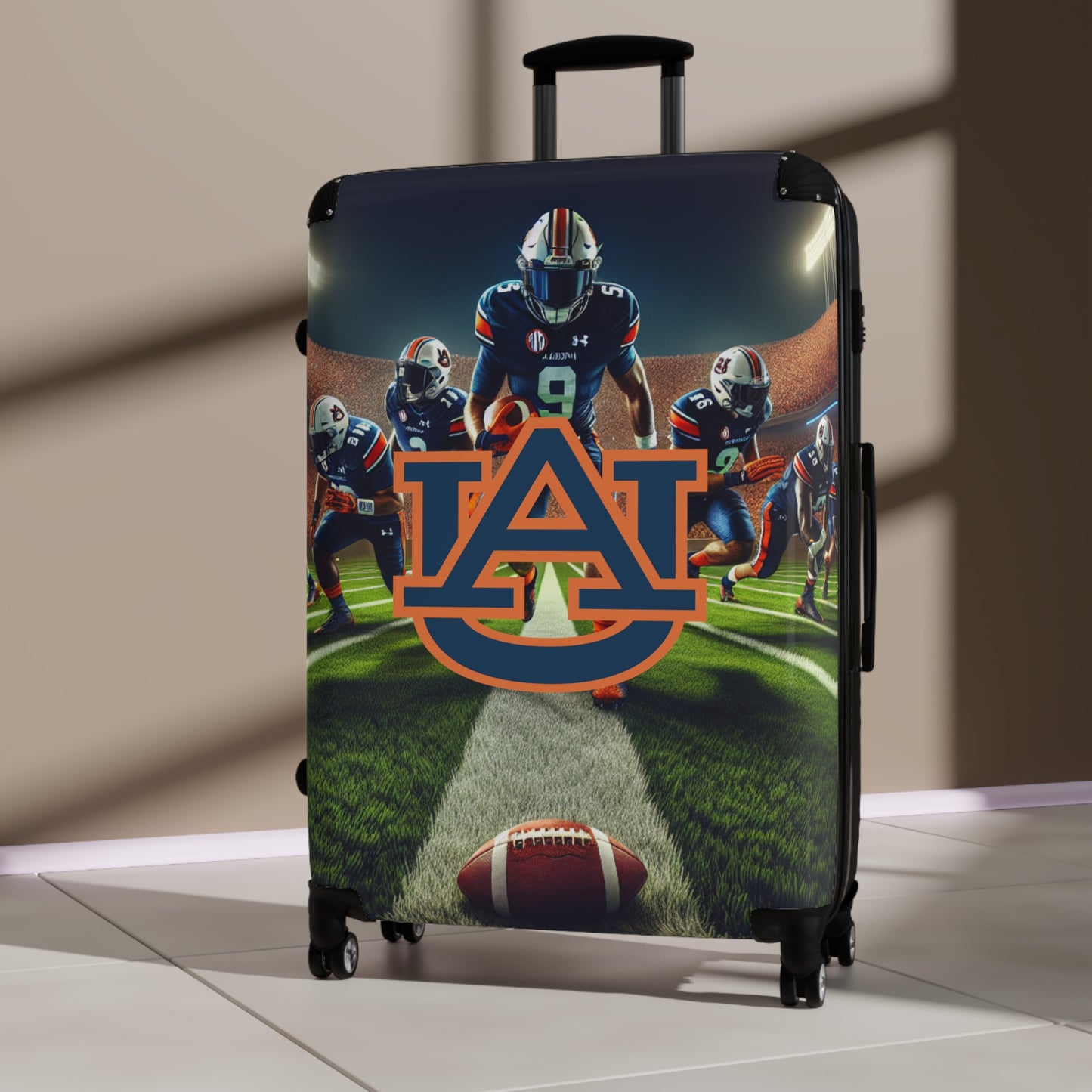 Auburn University Tigers College Football Team Luggage Bag Rolling Suitcase Spinners