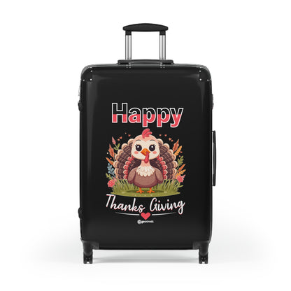 Happy Thanksgiving Cute Turkey Thanksgiving Season Luggage Bag Rolling Suitcase Travel Accessories