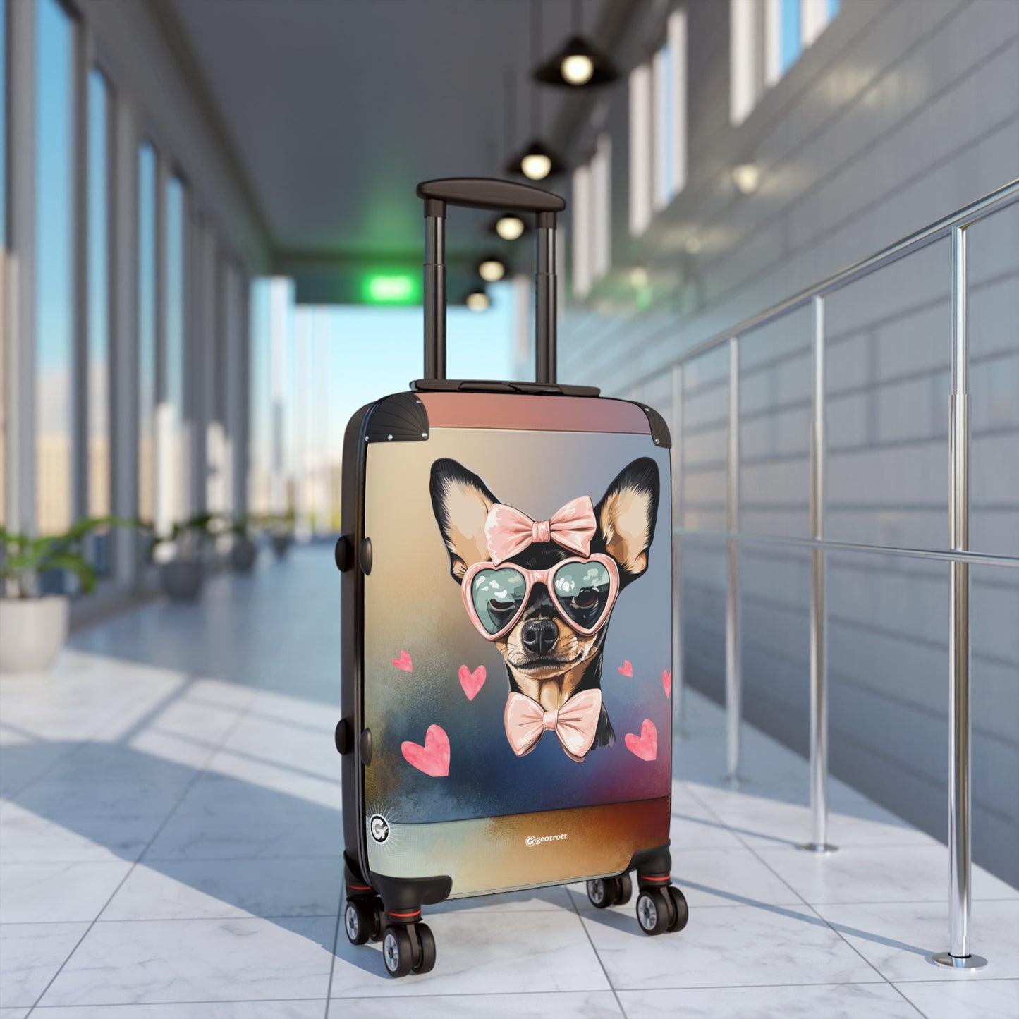 Lollipop Dreams Chihuahua Luggage Bag Rolling Suitcase Spinner