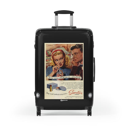 For That Natural Look Men Look For Seventeen Vintage Posters Retro Ad Luggage Bag Rolling Suitcase Spinner