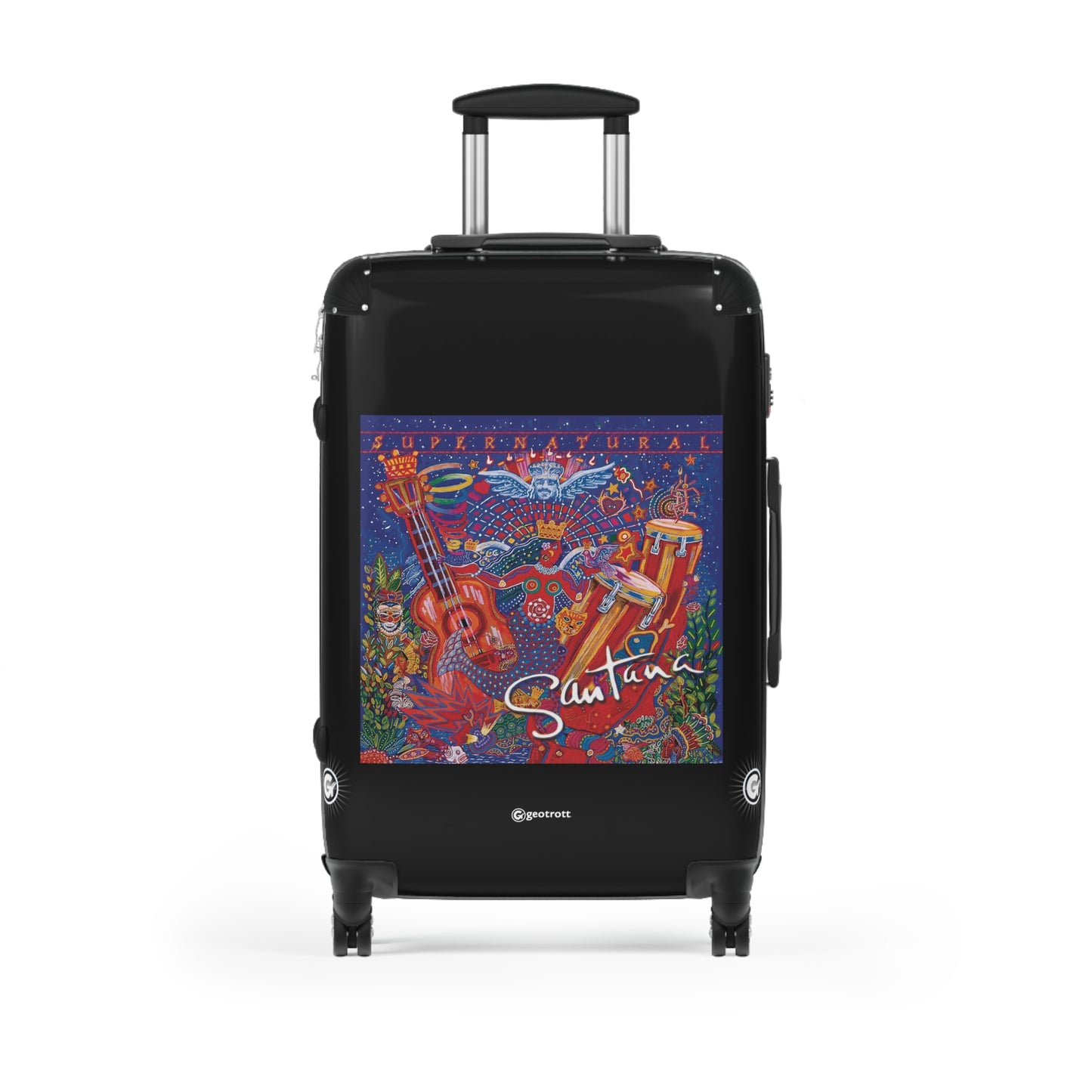 Carlos Santana "Supernatural" Music Album Luggage Bag Rolling Suitcase Spinner