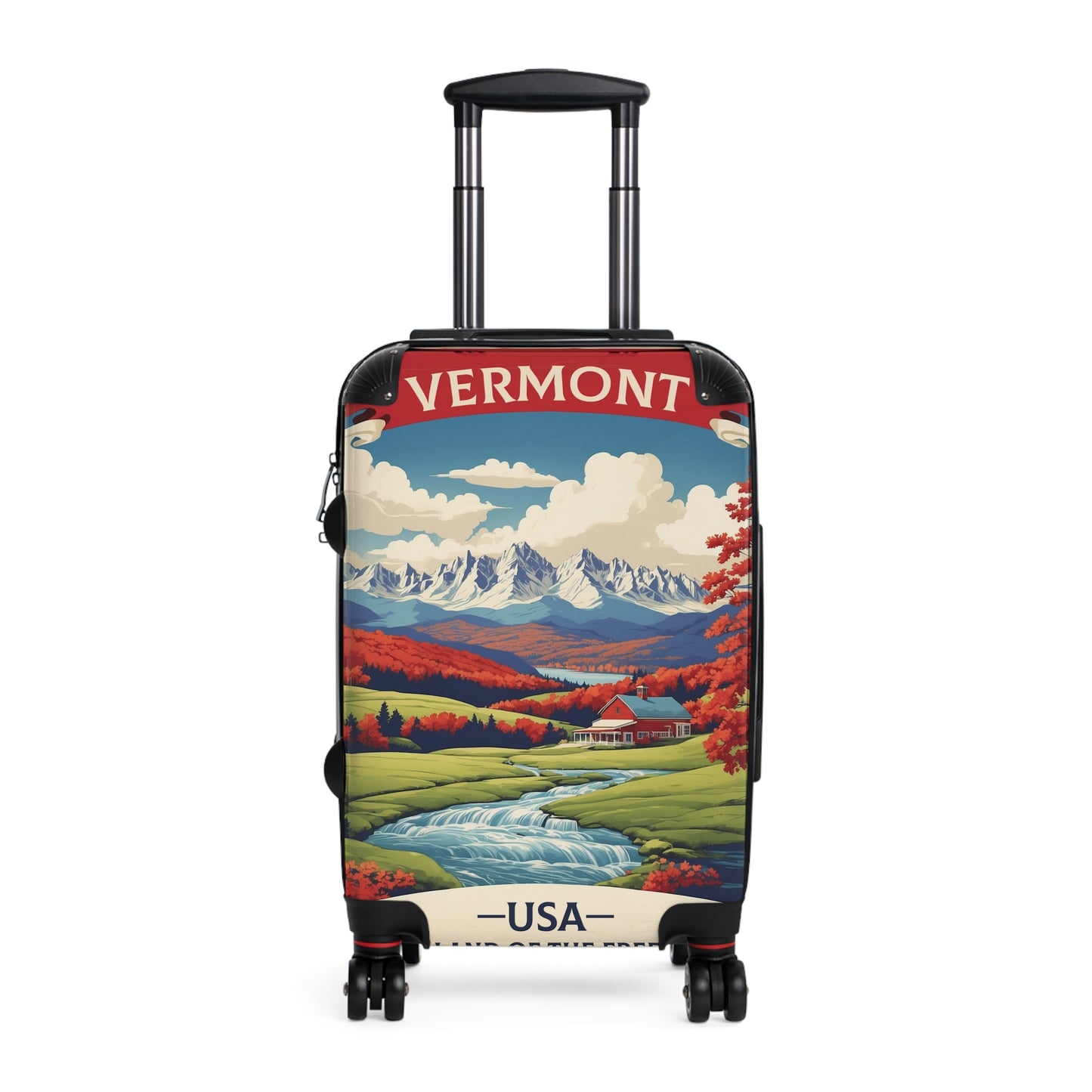 Vermont's Autumn Splendor: Vintage Travel Poster, New England Fall Foliage Vintage Travel Poster