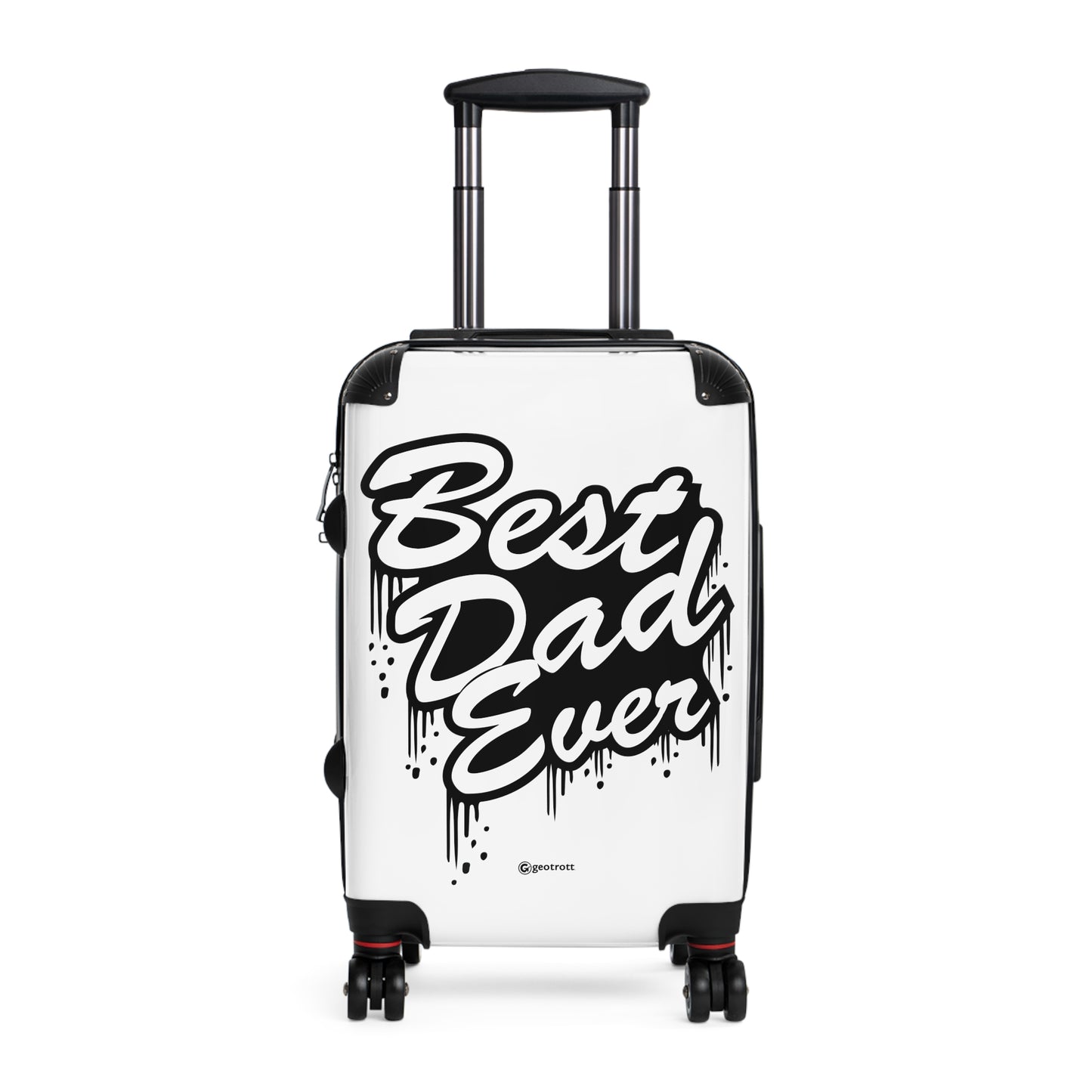 Best Dad Ever White Emotive Inspirational Fathers Day Luggage Bag Rolling Suitcase Travel Accessories