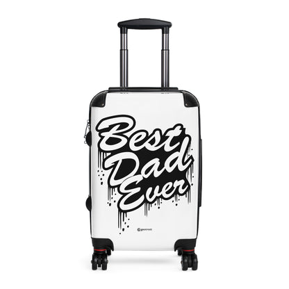 Best Dad Ever White Emotive Inspirational Fathers Day Luggage Bag Rolling Suitcase Spinner