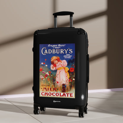 Are you there I want Cadbury's Chocolate Vintage Posters Retro Ad Luggage Bag Rolling Suitcase Spinner