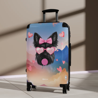 Sunset Chic Terrier Luggage Bag Rolling Suitcase Spinner