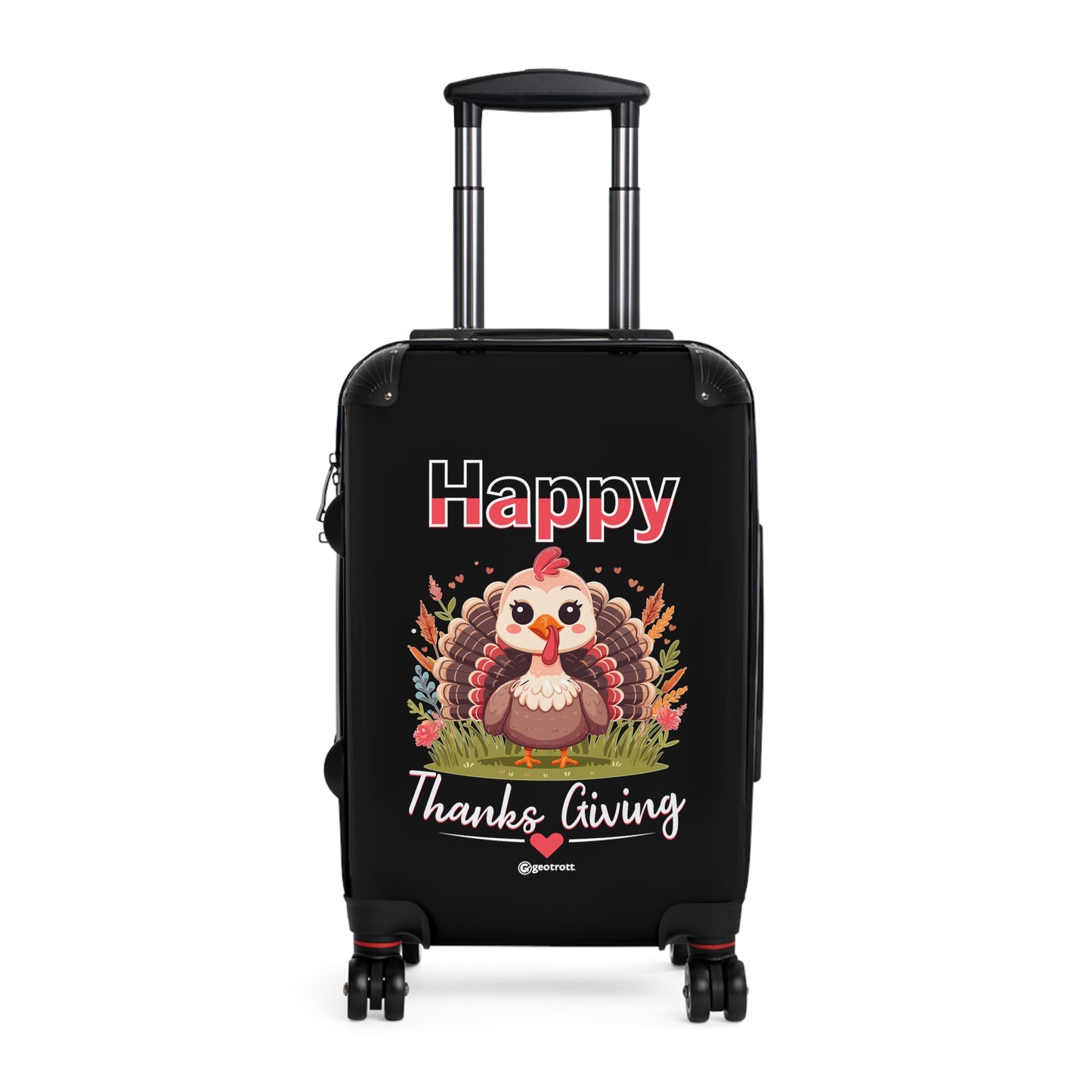 Happy Thanksgiving Cute Turkey Thanksgiving Season Luggage Bag Rolling Suitcase Travel Accessories