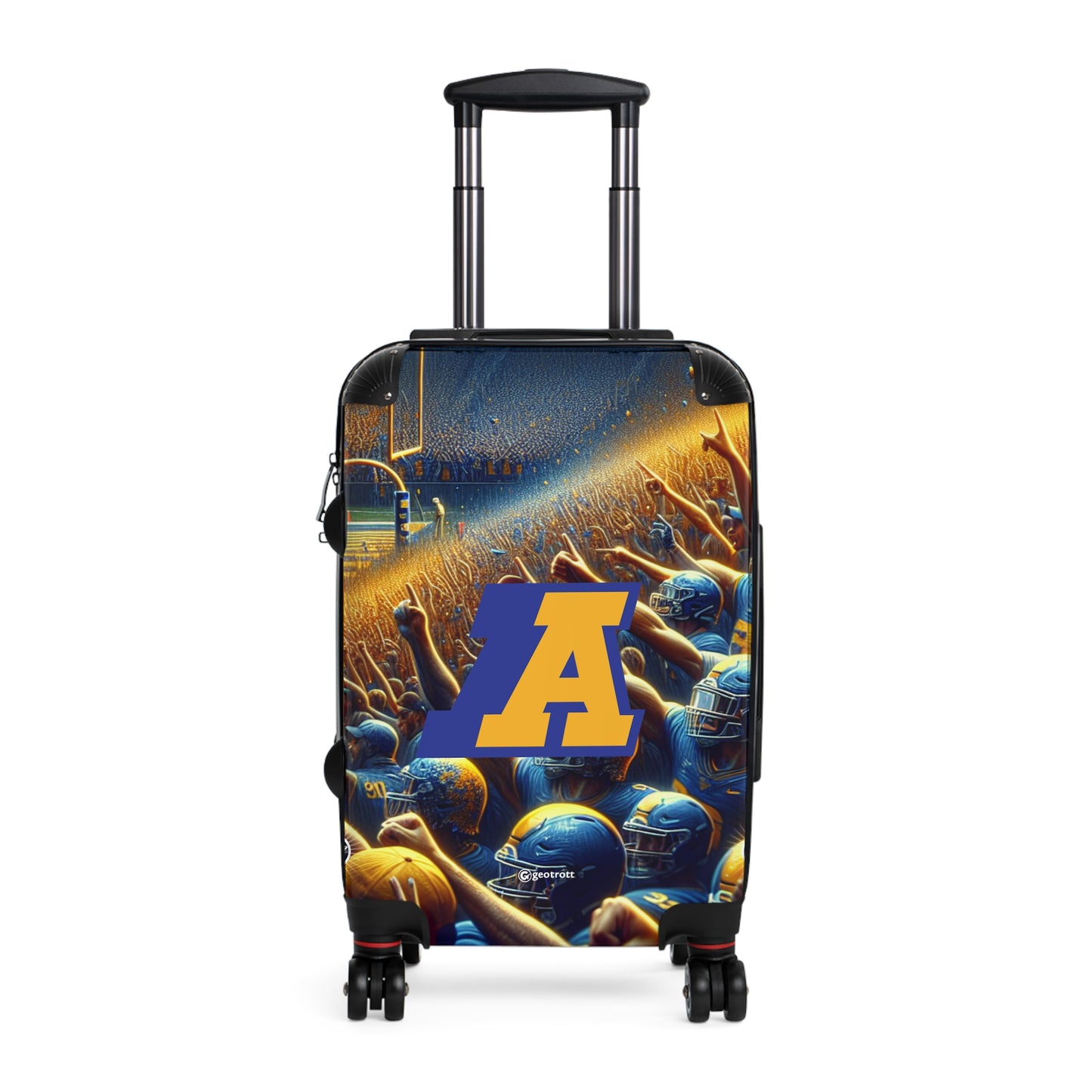 Akron OHIO Zips College Football Team Luggage Bag Rolling Suitcase Spinner