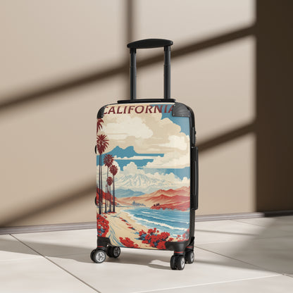California Dreams: Vintage Travel Poster, Coastal Mountain Landscape Vintage Travel Poster