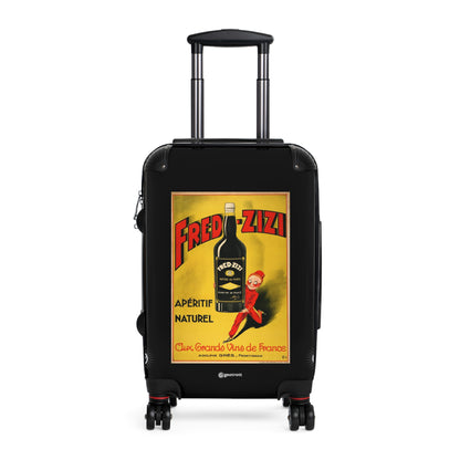 Apéritif français Fred Zizi Bar Pub 1932 Vintage Posters Retro Ad Luggage Bag Rolling Suitcase Spinner