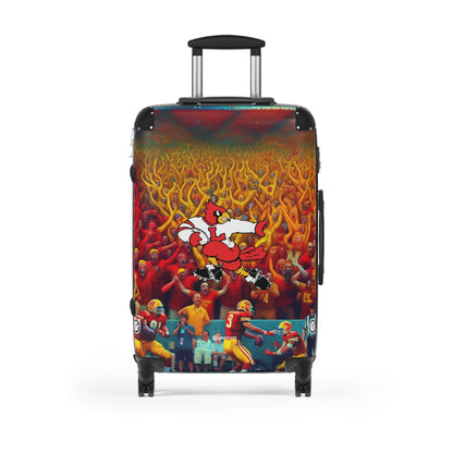 Louisville Cardinals Football College Team Luggage Bag Rolling Suitcase Spinner