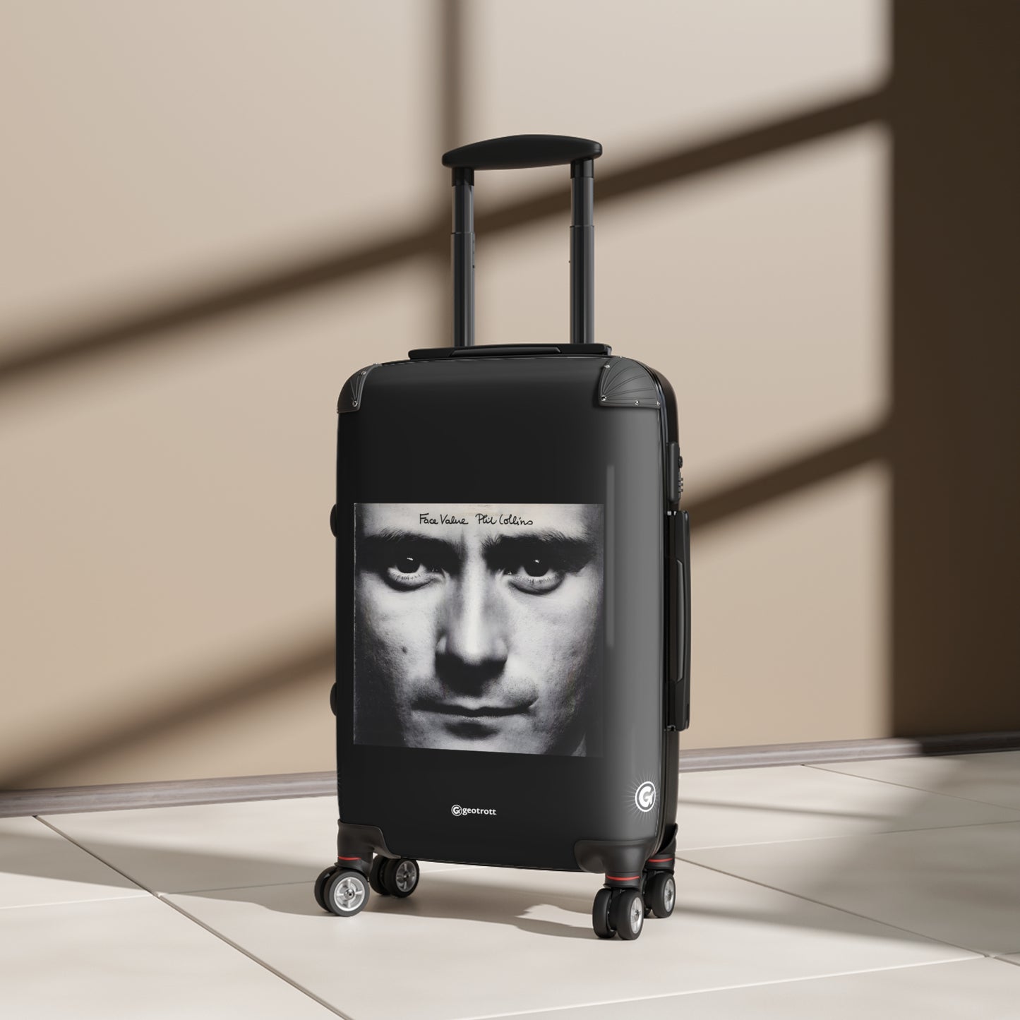 Phil Collins Face Value Eighties Music Album Luggage Bag Rolling Suitcase Spinner