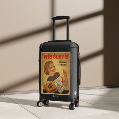 Wrigleys Juicy Fruit Chewing Gum Vintage Posters Retro Ad Luggage Bag Rolling Suitcase Spinner