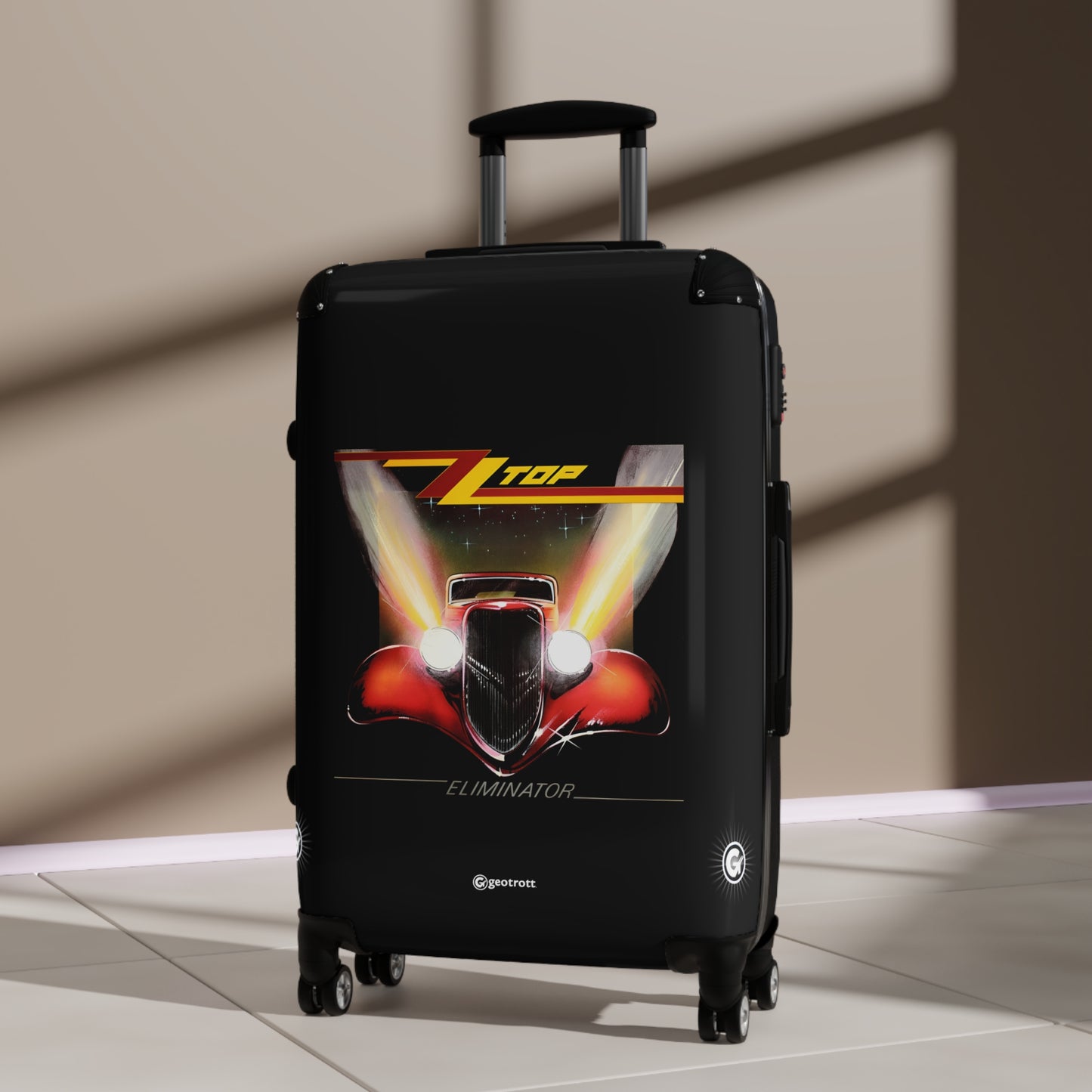 ZZ Top Eliminator Eighties Music Album Luggage Bag Rolling Suitcase Spinner