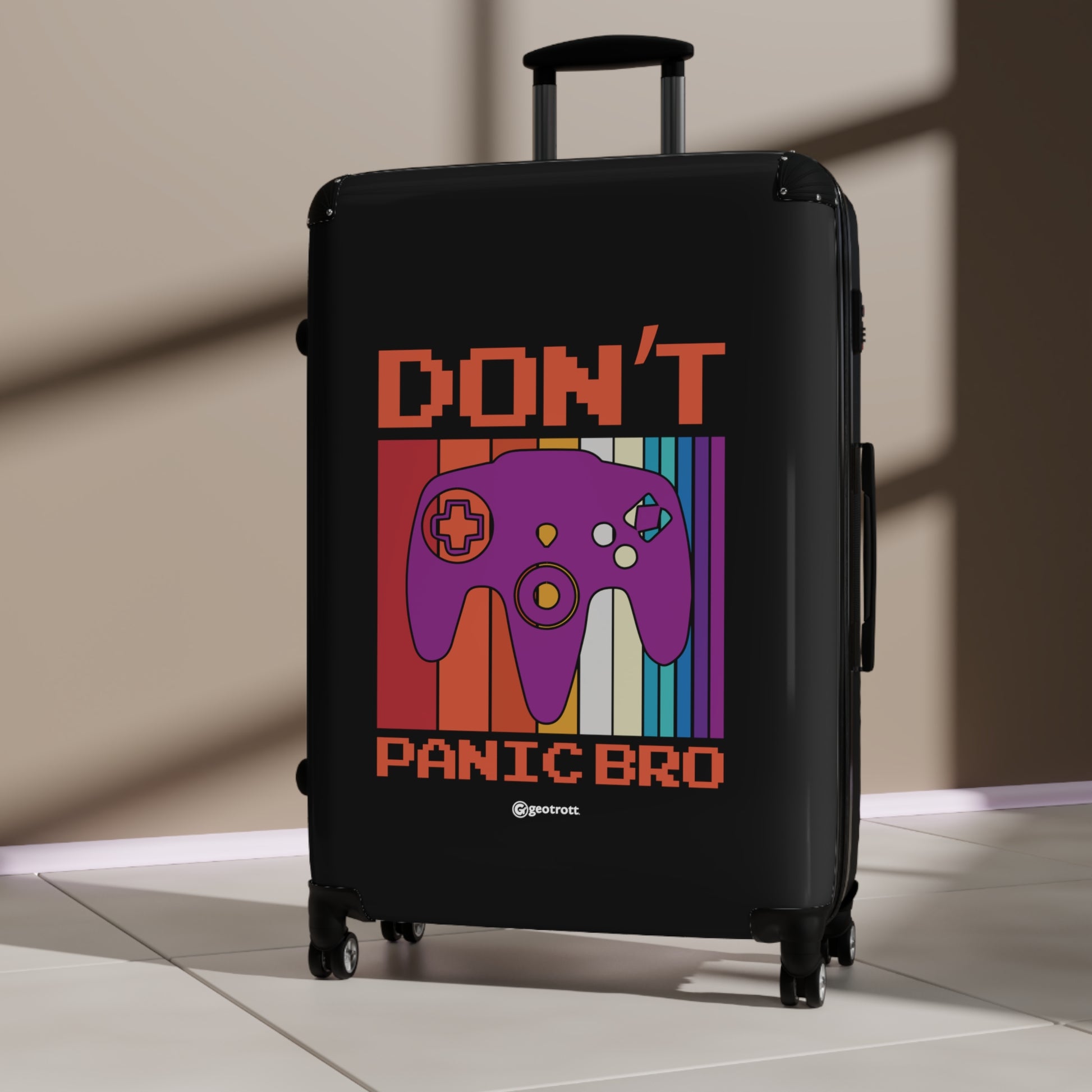 Don't Panic Bro Gamer Gaming Suitcase-Bags-Geotrott