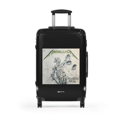 Metallica And Justice For All Eighties Music Album Luggage Bag Rolling Suitcase Spinner